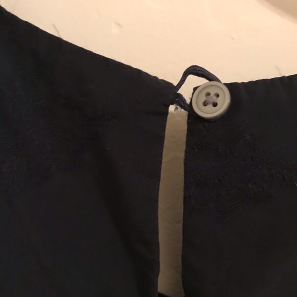 Loft Sleeveless Blouse w/blue on blue floral print - Picture 6 of 10